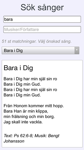 Sångresultat
